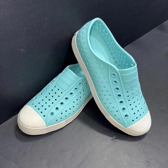 Native Adult Unisex Jefferson Waterproof Outdoor Aqua Blue Slip-On Shoes W8 M6 - Picture 2 of 13